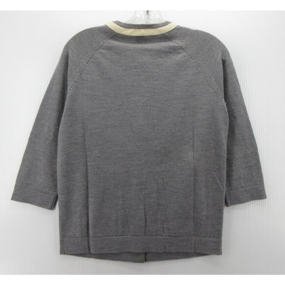Coach Sweater Medium Merino Wool Cardigan Button Up Pockets Knit - Picture 6 of 10